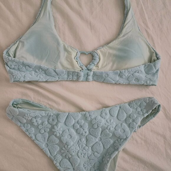 Blackbough Swim "Thea" Light Blue terry bikini Small - Picture 3 of 5